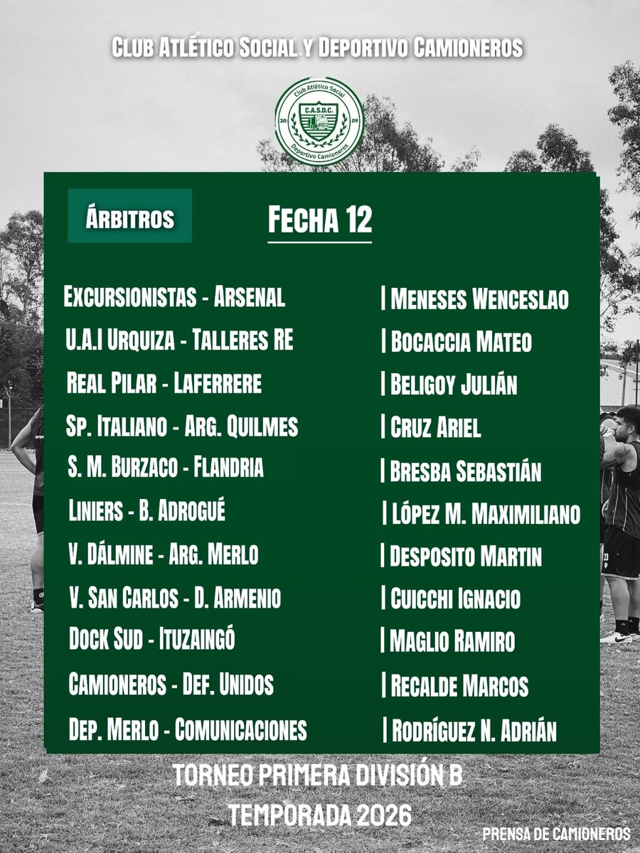 casdcamioneros's tweet image. ⚽️ #Fútbol #PrimeraB #AFA 
🏆 Resultados finales de la fecha 12

🚦Anoche: 
Excursionistas 0 - Arsenal 1

🚦Hoy:
UAI Urquiza 0 - Talleres 2
Sp. Italiano 2 - Arg. de Quilmes 1

🌏 Prensa de Camioneros