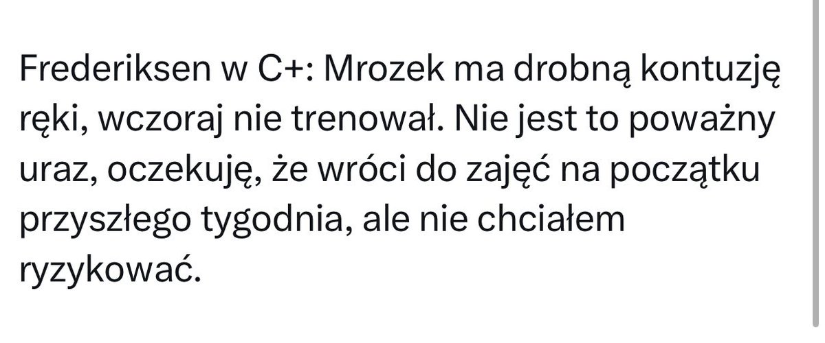 Tomek_LP's tweet photo. @Oskar_M04 @s_lubanski Mrozek raczej będzie gotowy https://t.co/d98uUqxrbM