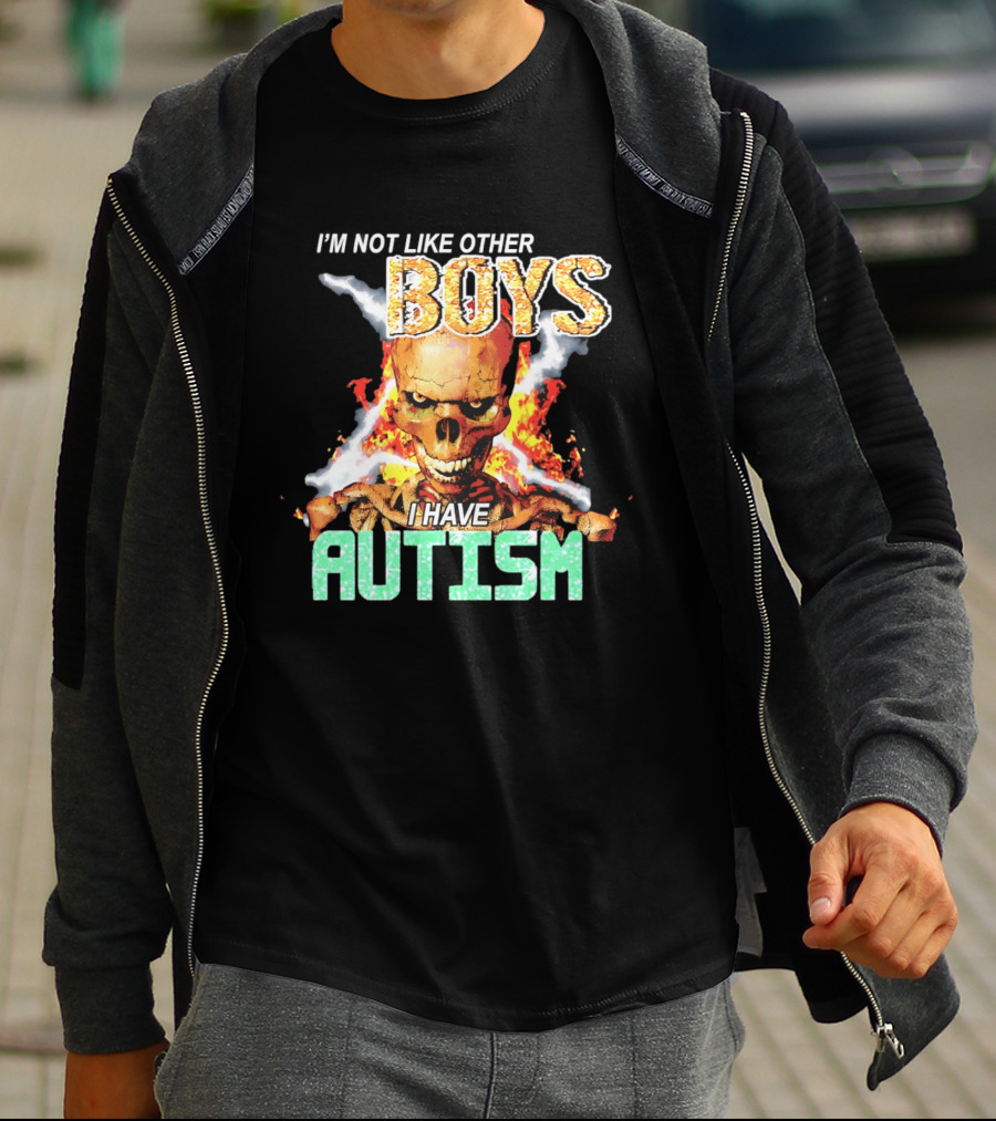 haneenshirtcom's tweet image. Not trying to start anything, but: Not trying to start anything, but this "I'm Not Like Other Boys I Have Autism Skull Flaming T-Shirt" really speaks to me. It’s bold and unapologetic, just like the vibes I love! haneenshirt.com/product/t-shir…

#AutismAwareness #UniqueStyle