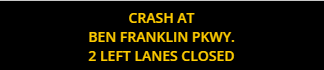 PhillyTrafficWX's tweet image. UPDATE: I-676 Westbound Is now down to just 1 lane at the Ben Franklin Parkway. EXPECT MAJOR DELAYS. #Traffic #Philly
