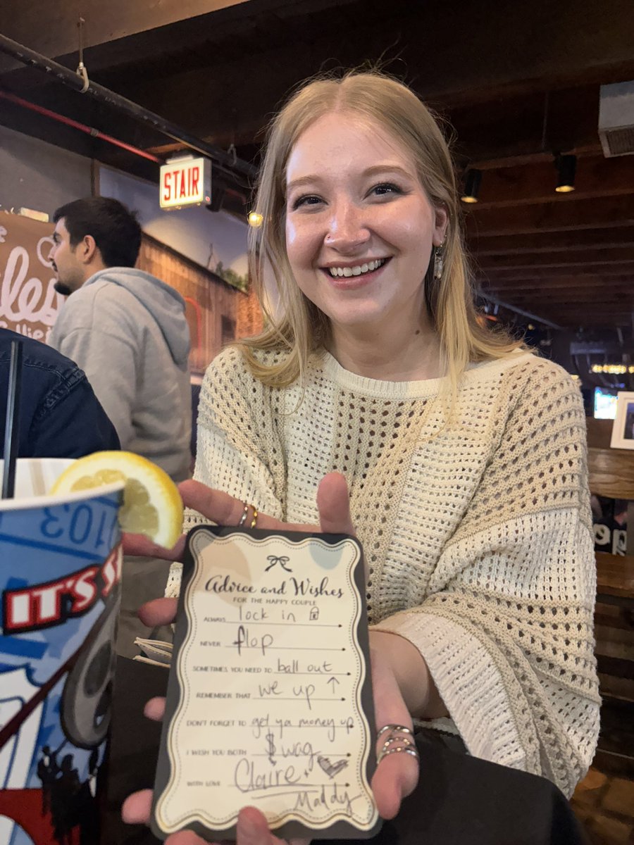 maddymeyer16's tweet photo. Being VERY sincere at this engagement party https://t.co/uhRj24K7nM