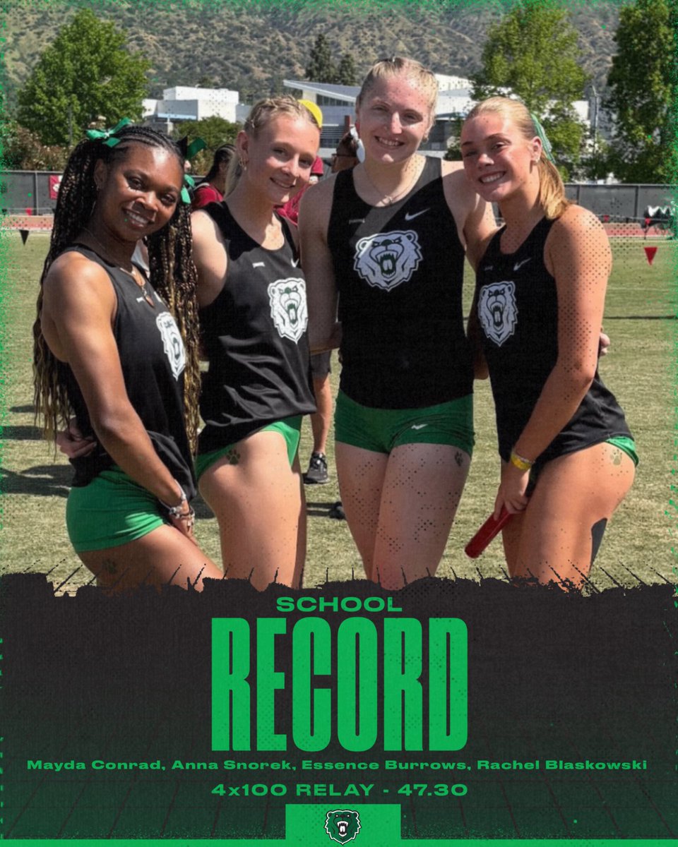 ParksideTFXC's tweet photo. It’s been another record breaking day in the west coast!

The 4x100 broke the school record that has stood since 1988, Hendrix now is 5th fastest in D2 in the 400 hurdles and Snorek broke a nearly 10 year old school record in the 200!

#DefendTheDen // #RangerGRIT https://t.co/2IYTU7m51j