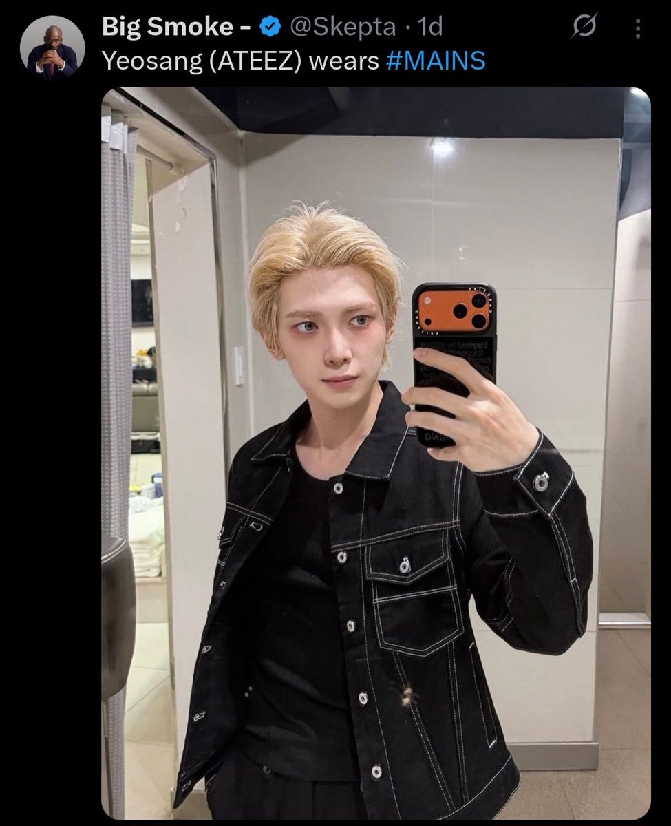 AteezColombia's tweet image. ℹ️ | Skepta; rapero y productor británico, fundador de la marca de streetwear MAINS; mencionó a YEOSANG en su cuenta de X.

💬: Yeosang (ATEEZ) usa #MAINS

💬 (respuesta de fan): Ese es su futuro embajador global, señor 🤭 @.ATEEZofficial

💬: ¡ADRENALINE!! #MAINS