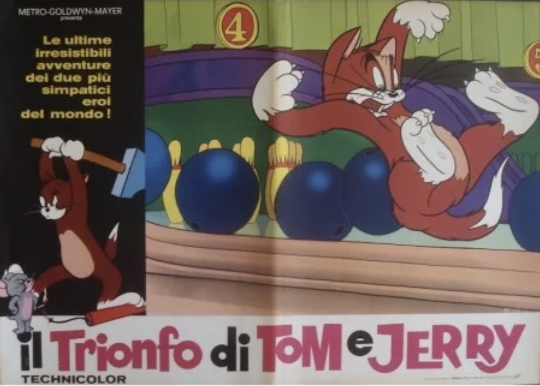 CutestNeko's tweet image. #tomandjerry A theatrical poster from Italy 🤩😎👍.