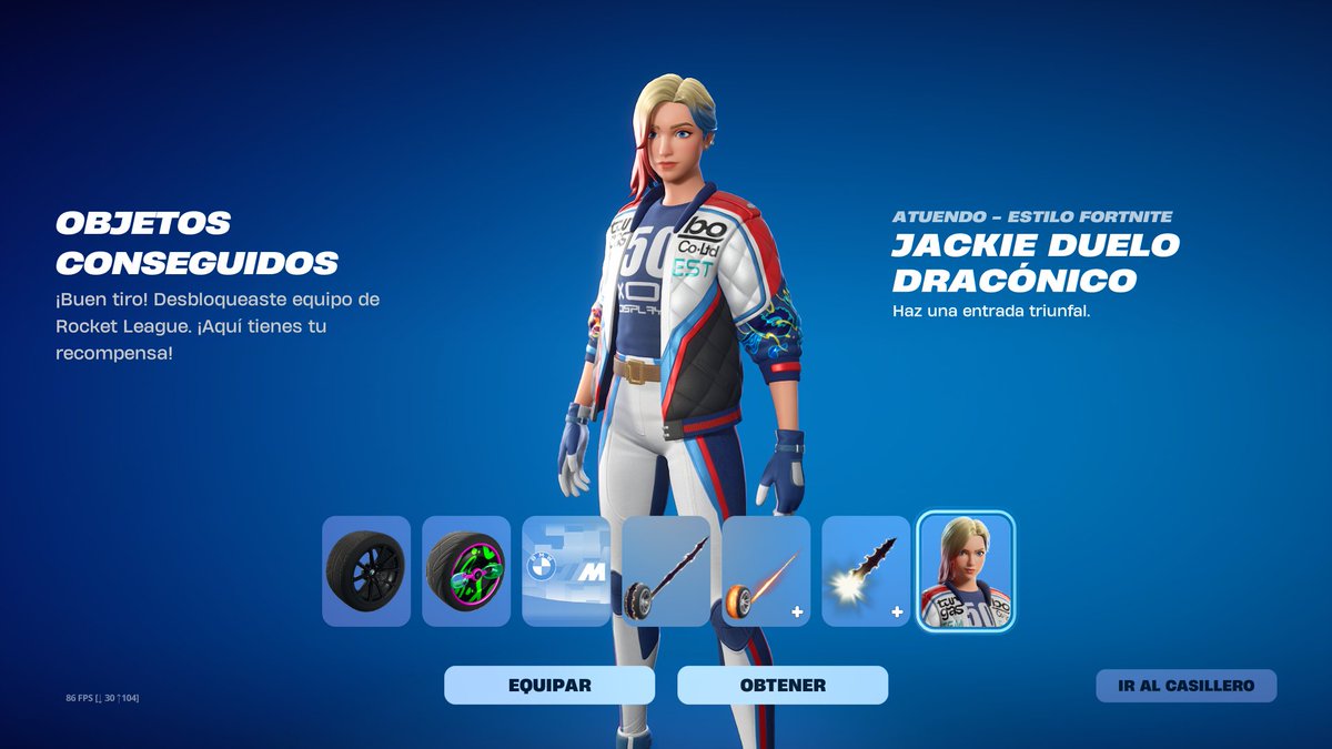 BalderSir's tweet photo. 🚨¿Ya conseguiste la nueva skin gratis de Jackie? 😱 solo quedan 11 días para obtenerla haciendo las misiones de Rocket league 🔥 Código SIRBALDERPLAY 
#rocketleague #fortnite #epicgames #gaming https://t.co/gZIiKFLSyg