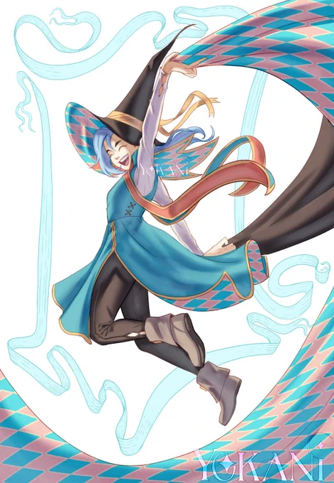 Mail club mini print and sticker for last month little Witch Hat Atelier inspired rewards to celebrate the anime premiere!