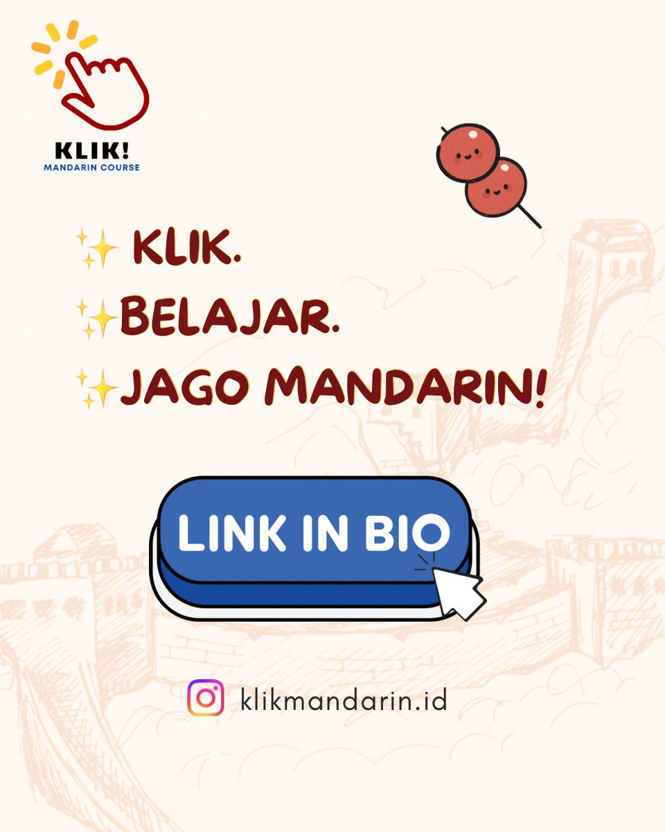 KlikMandarin's tweet photo. ๐โจ Waktunya upgrade kosakata lagi nih!
Udah makin pinter belum Mandarin-mu sebulan ini? ๐
Kalau ada kata yang masih bikin bingung, yuk kita bahas bareng2 supaya makin paham dan gampang diingat! ๐ก
#BelajarMandarin #UjianHSK #KelasMandarin #LesMandarin #MandarinCourse https://t.co/nO4hpe1FXG