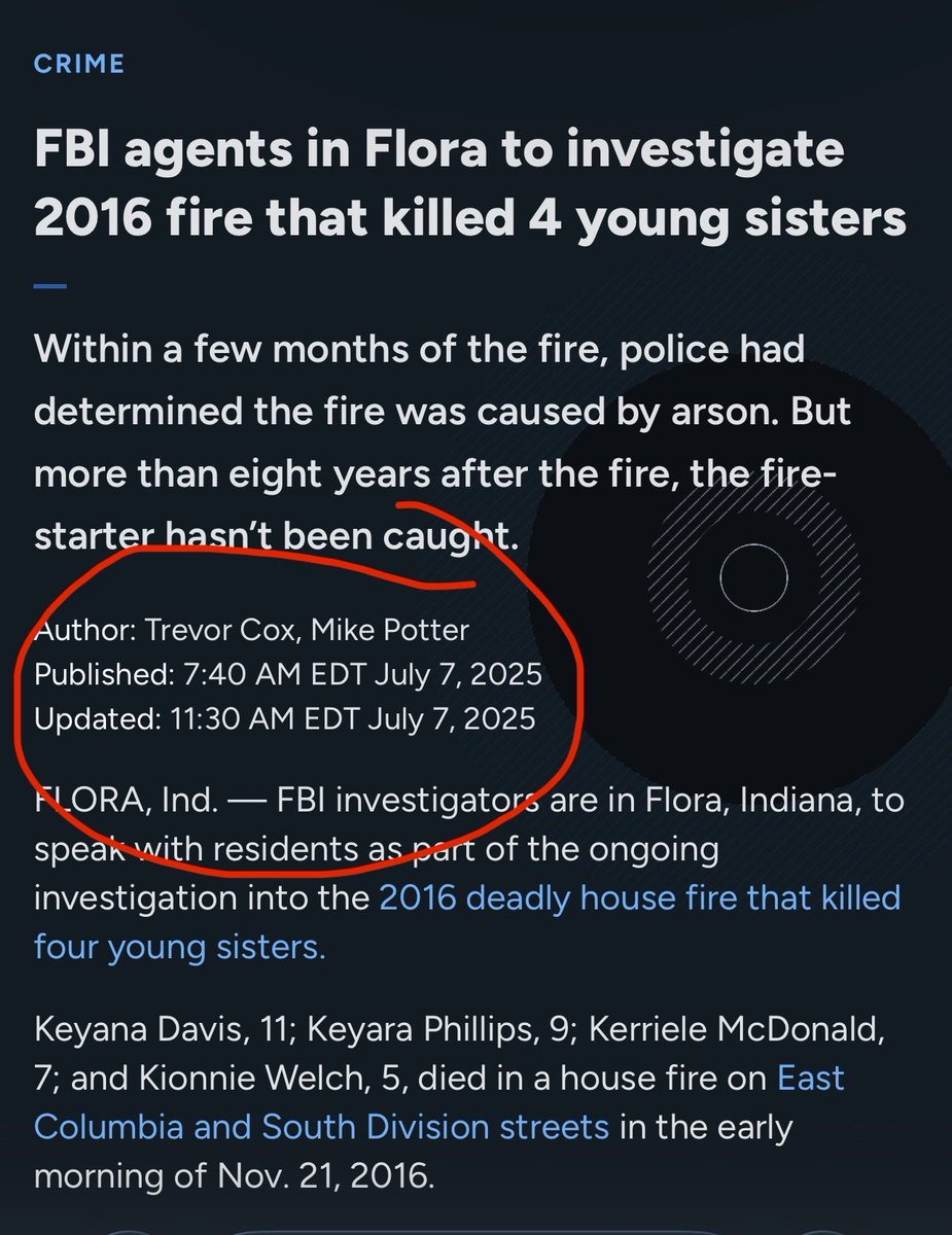 BellMayhem's tweet photo. @Mandi_Rae_1 Interesting timing no? Dude was from Flora and just so happened to have ISP show up to investigate the same day that the FBI was in Flora investigating. Maybe nothing maybe something.. https://t.co/jiuJxoTN6Q