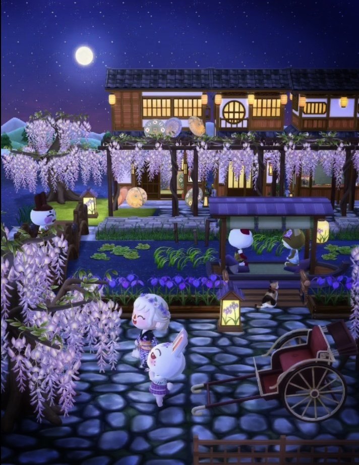 sally_s_camp's tweet image. Wisteria Road by the River⁡

⁡ ⁡⁡𓂃 𓈒𓂂𓏸𓂃👘⁡

⁡近所の公園で藤の花を見かけたので〜😊 なぜか紫色の花に惹かれます✨
⁡⁡
#ポケ森 #京都
⁡#ACPC #Kyoto