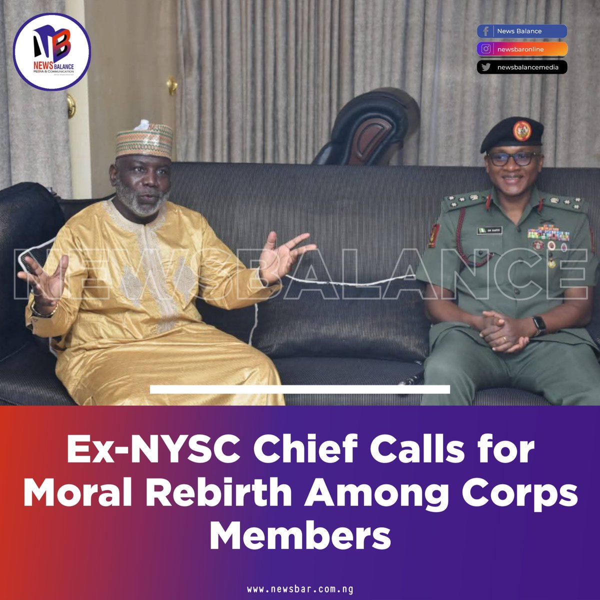 newsbalanc18748's tweet image. Ex-NYSC Chief Calls for Moral Rebirth Among Corps Members
#news #nysc @nyscfaux