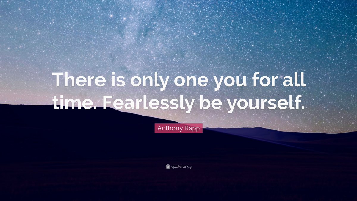 Dadsonpowermode's tweet image. There is only one you. Fearlessly be yourself and ignore the naysayers.
#ThinkBIGSundayWithMarsha 
#Fearless #beyourself #unique