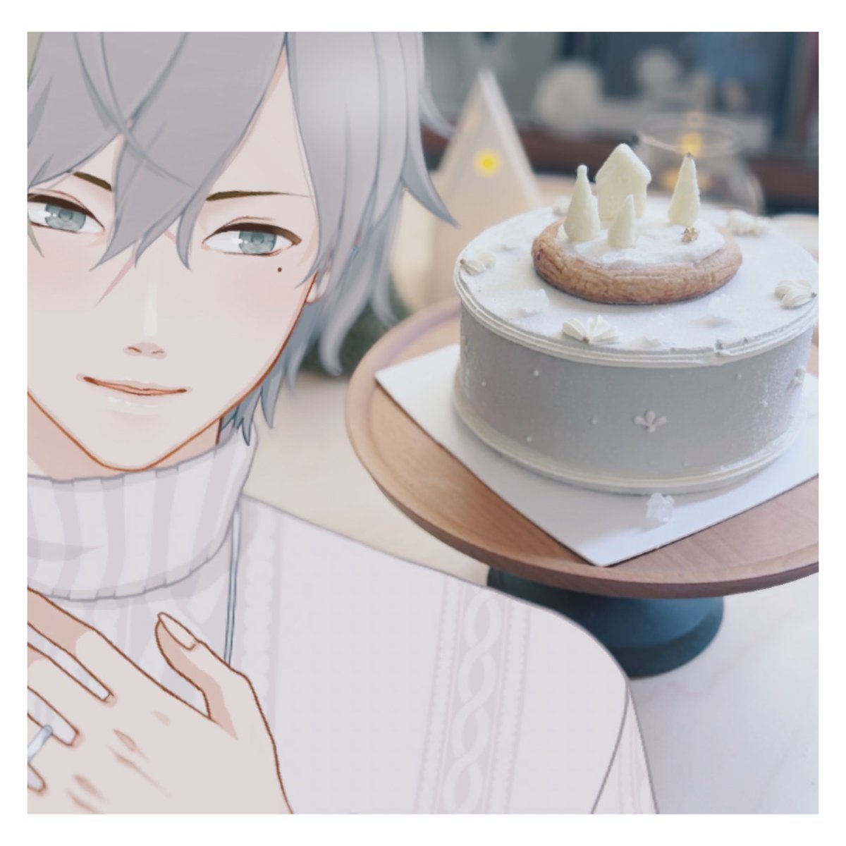 hynswtk's tweet photo. これは体調崩してなかなか食べられなかったクリスマスケーキ(えっ)

チョコレートケーキにピスタチオのクリームとチェリー入っててすごく美味しかったね𓌈˒˒

ﾕｷちゃん似合うと思ってたんだ。 https://t.co/GibUUEtp2c