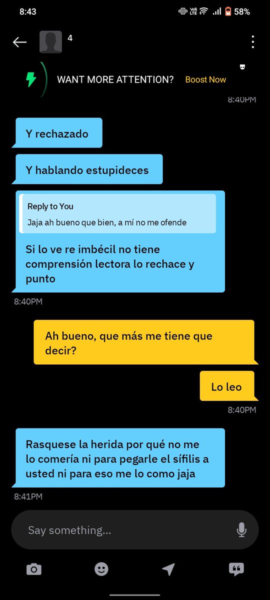 miqwst's tweet photo. A veces en grindr doy taps o diciendo hola para bloquear perfiles y q me salgan nuevas personas. No me ofende esto pero me pregunto: Está es la supuesta "comunidad gay" en la que estamos? En vez de apoyar o respetar, algunos necesitan andar faltando el respeto así a los demás?? https://t.co/Sq6iXtFOn7
