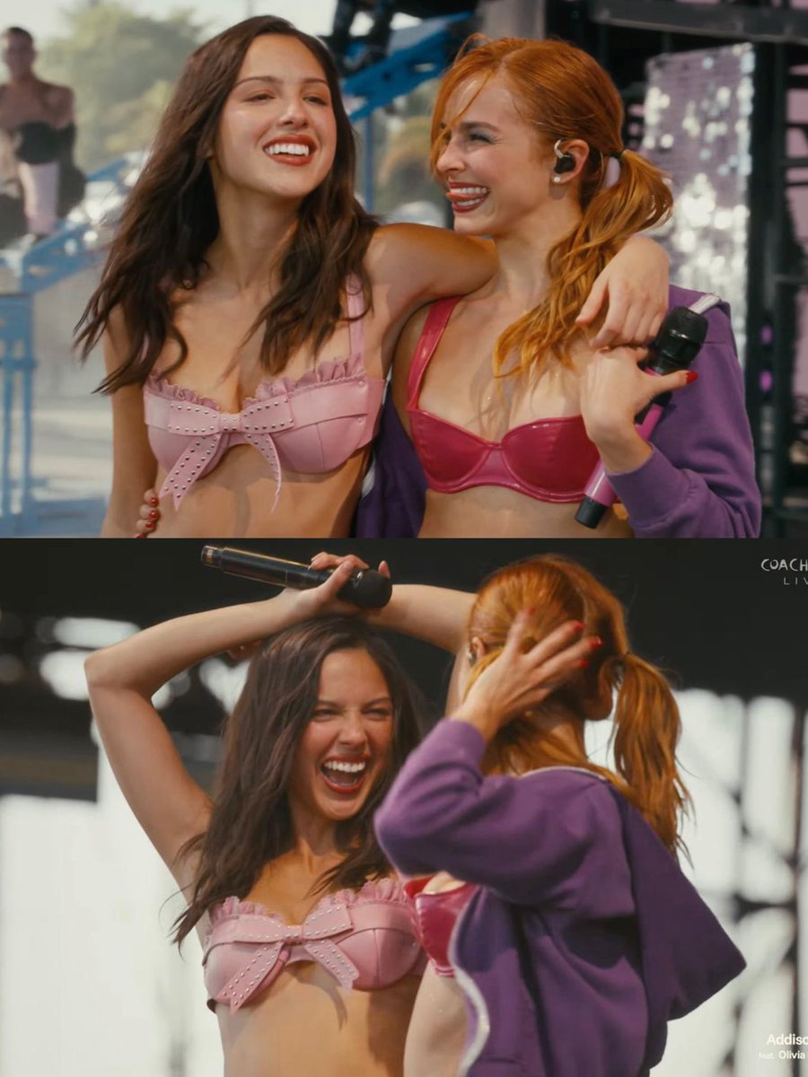 inhisveinz's tweet image. addison rae and olivia rodrigo together.