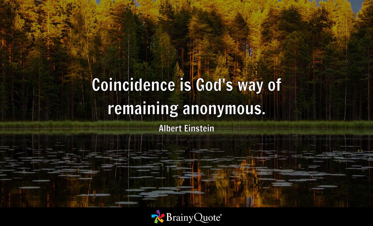 ReinaSasaki6's tweet image. #quote #today 

Coincidence is God's way of remaining anonymous.
- Albert Einstein brainyquote.com/s/a_8c5cc