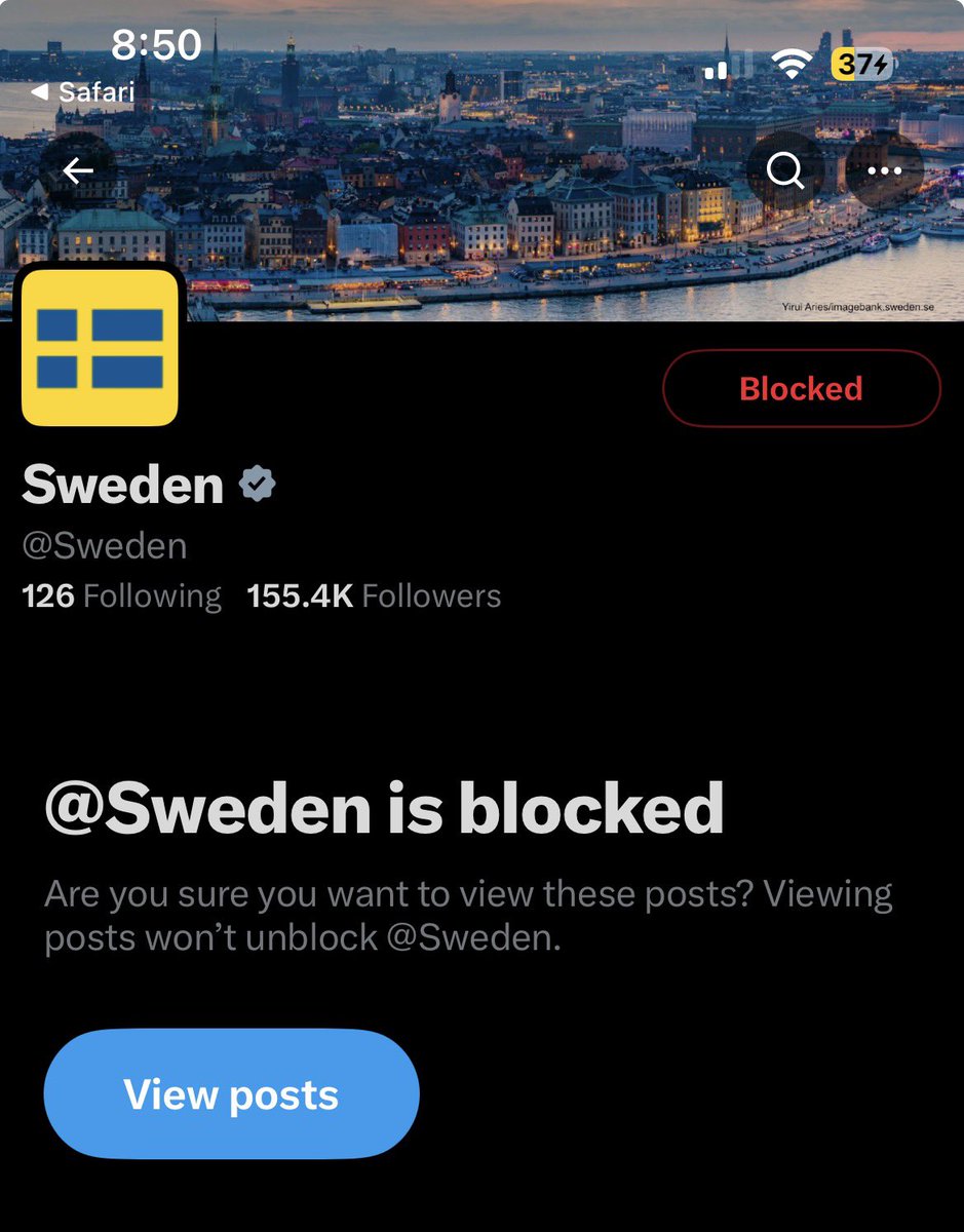 stockholm got to hear the rocks live before me so i blocked sweden