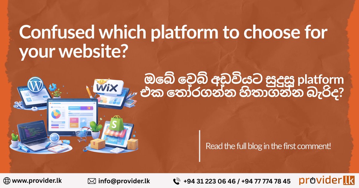 ProviderLK's tweet image. #ProviderLK #Webhosting #SriLanka #Blog