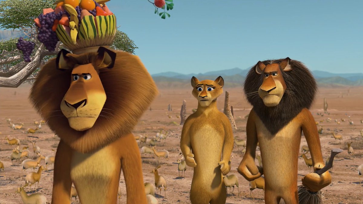 i saw people fight about how this movie isn't necessarily about lgbtq+ acceptance and i can agree but they really had alex's dad say he's "not a real lion" while he's being forced to wear a fruit hat as punishment for humiliating his family due to his love for dancing like ok