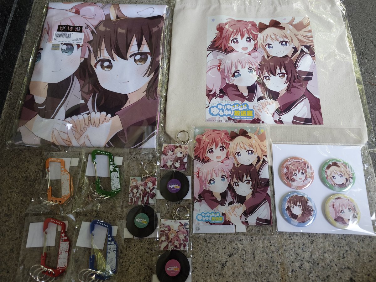 ゆるゆり 放送室グッズ全種購入しました🧣📻️ なおチェキカードはるみ