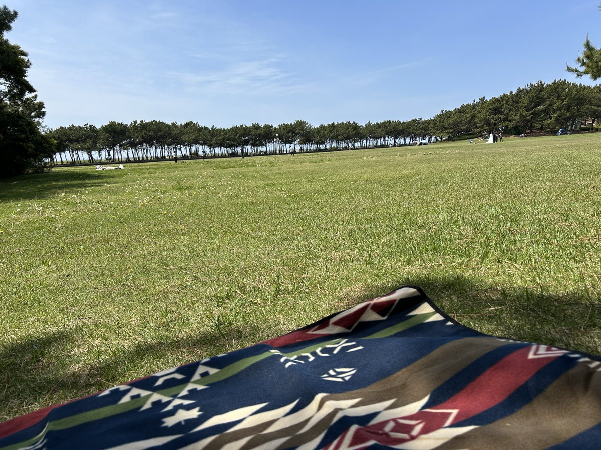 良さげな場所がすでに取られてたので、今日はこちらでのんびり