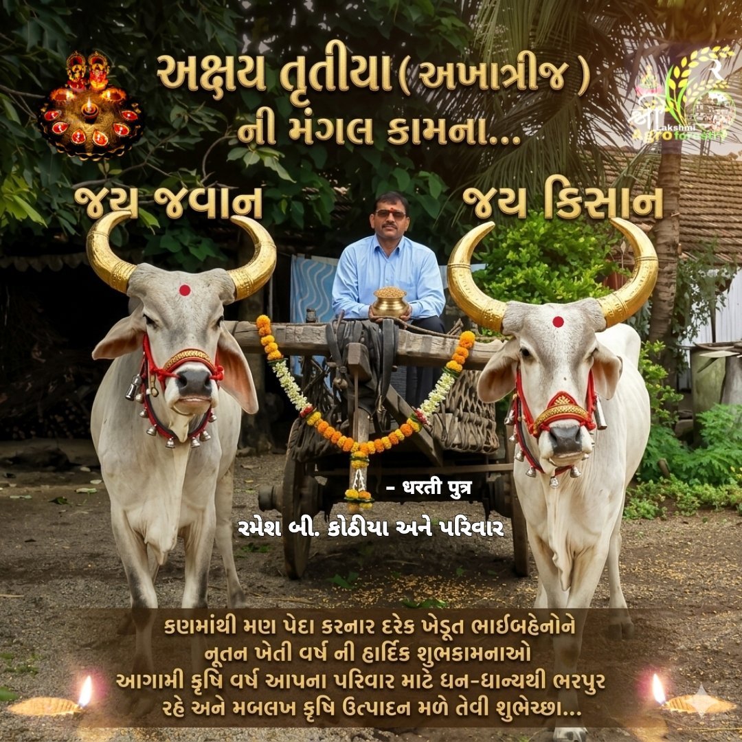 Kothiya1's tweet photo. અખાત્રીજ ની હાર્દિક શુભકામનાઓ https://t.co/HS9YP3z7GE