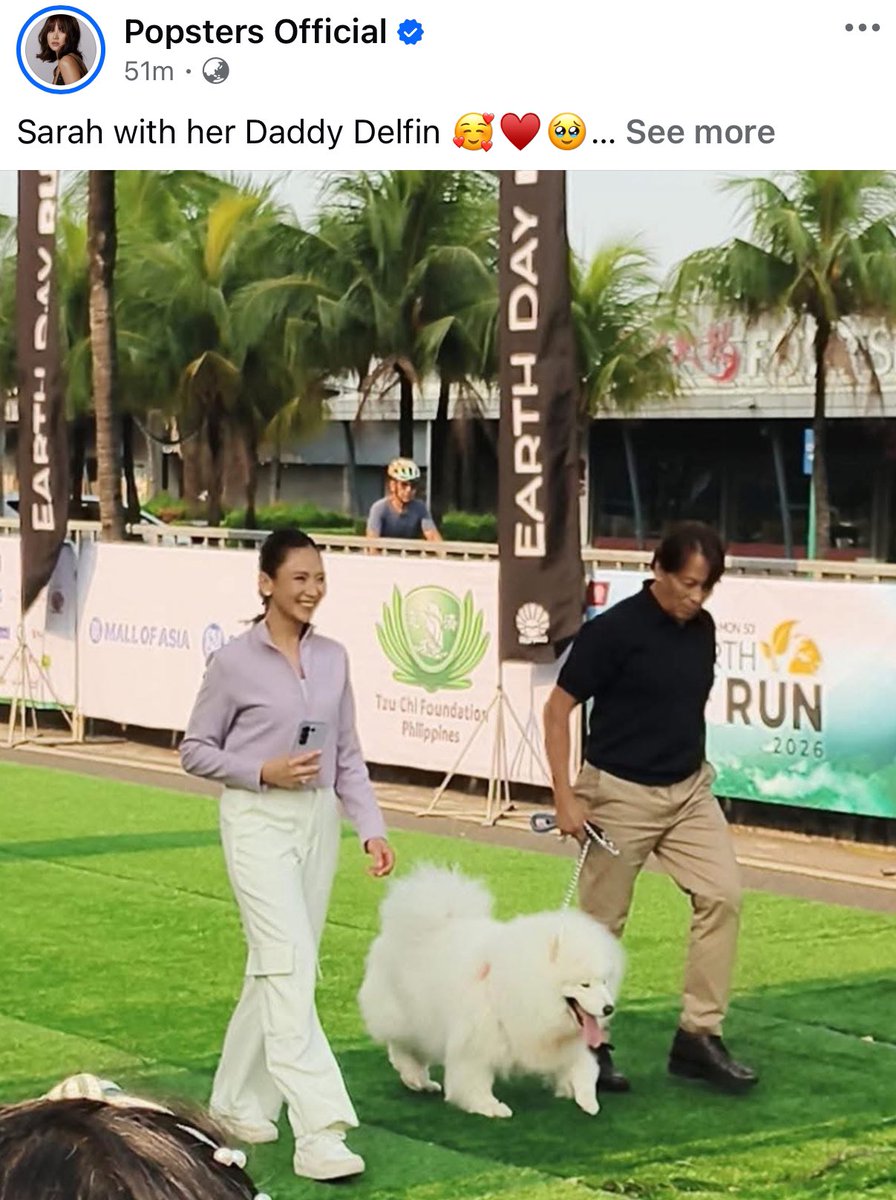 OMG Sarah and Daddy Delfin 😭🥹❤️

<a href="/JustSarahG/">Sarah Geronimo</a> #SarahGeronimo
#SarahGForTecno 
#TECNOEarthDayRun2026