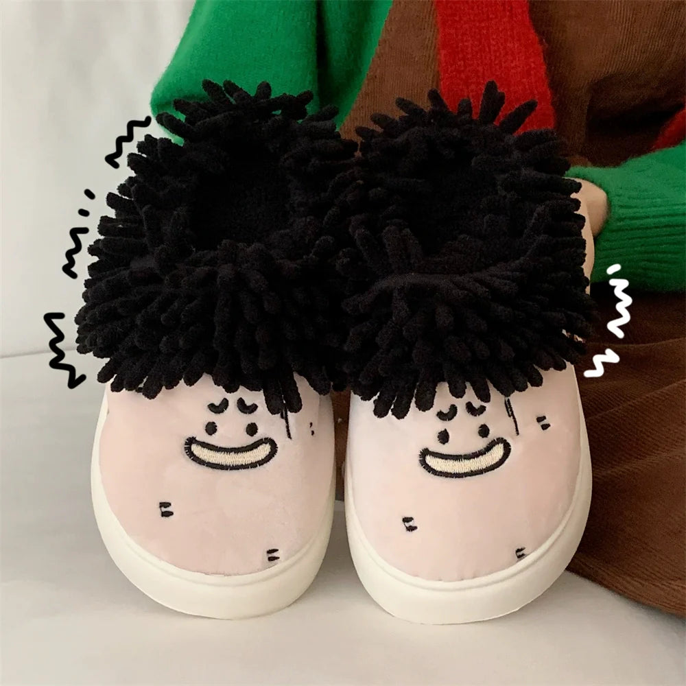 💖 Quirky Mop Hair Doodle Slippers 💖 

Shop now 🛍️ at helloslippers.com/products/quirk…

#HelloSlippers