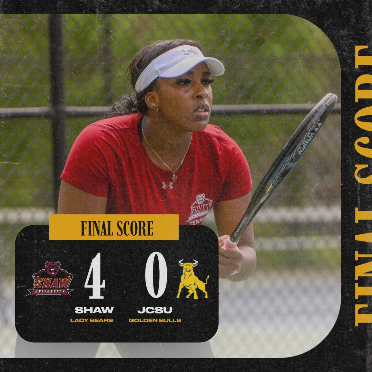 ShawBears's tweet image. 🐻🎾| The Lady Bears take care of JCSU on the road Saturday afternoon.

Shaw will celebrate Senior Day Tuesday afternoon.

#ShawU | #BearWithUs