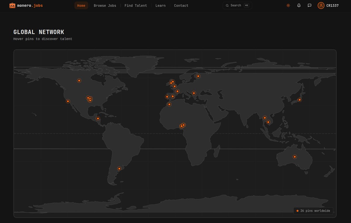 CR1337's tweet image. Almost 200 freelancers from all over the world have registered on Monero.Jobs so far, wanting to get paid in Monero (XMR), among them: 

- Developers 
- Designers
- Editors &amp;amp; Proofreaders
- SysAdmins
- Marketers
- OSINT Specialist
- Financial Accountant

&amp;amp; more!

Have