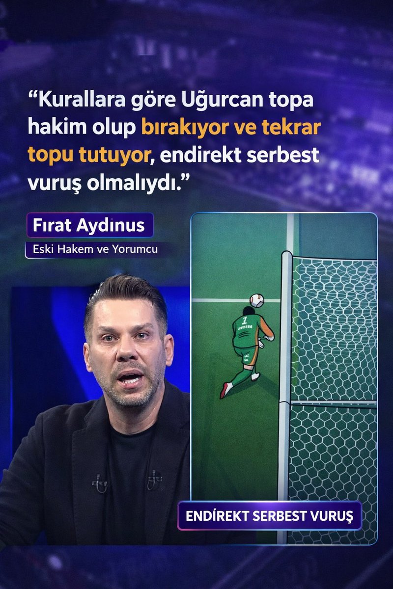 Feneristcom's tweet image. 94. DAKİKA “ENDİREKT SERBEST VURUŞ” VE GOL

Fırat Aydınus: “Kurallara göre Uğurcan topa hakim olup bırakıyor ve tekrar topu tutuyor, endirekt serbest vuruş olmalıydı.”

 #sports #futbol