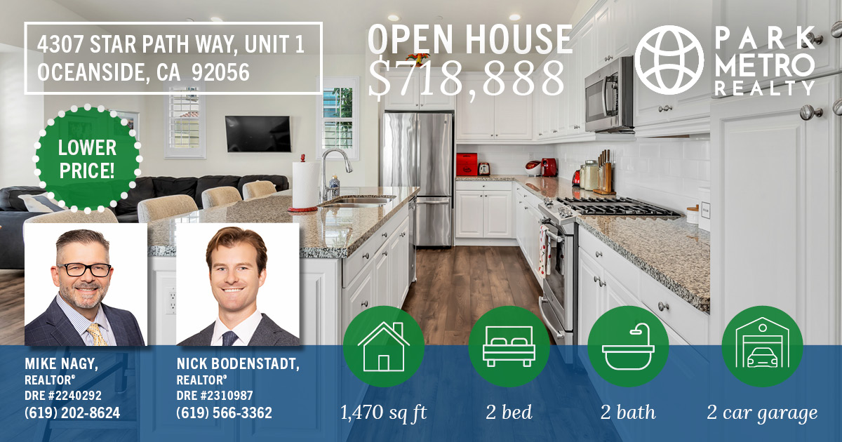 ParkMetroRealty's tweet photo. JUST REDUCED – $718,888
4307-1 Star Path Way, Oceanside

Vaulted ceilings, large kitchen island, plantation shutters throughout &amp; custom cabinetry. Gated St. Cloud community.

Open House April 19 | 10AM–1PM
Book a showing:
https://t.co/oleBC5KArN https://t.co/x8mPh4z2Uw