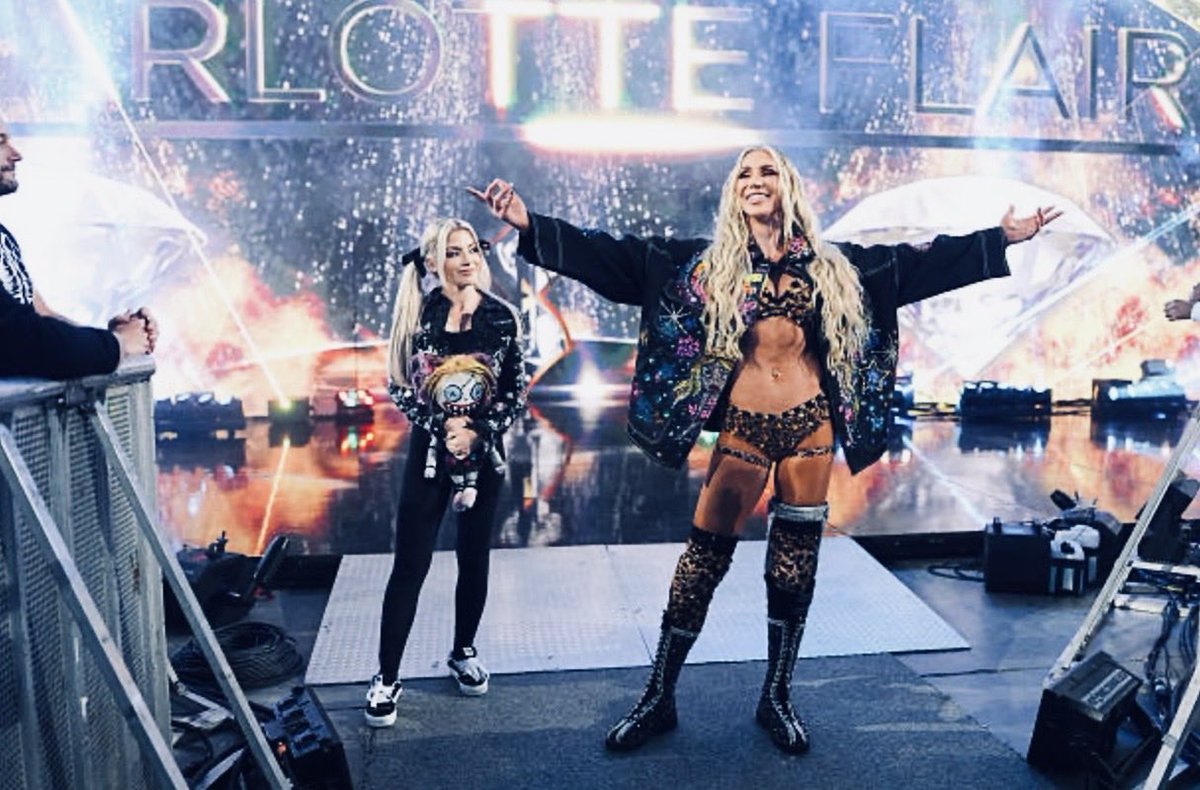 flairglobal11's tweet photo. Charlexa 2x tag team champions tonight..

💎🦋🌼🔥🦚🏆⚡️💫💥

#Wrestlemania https://t.co/my4l7ClAdg
