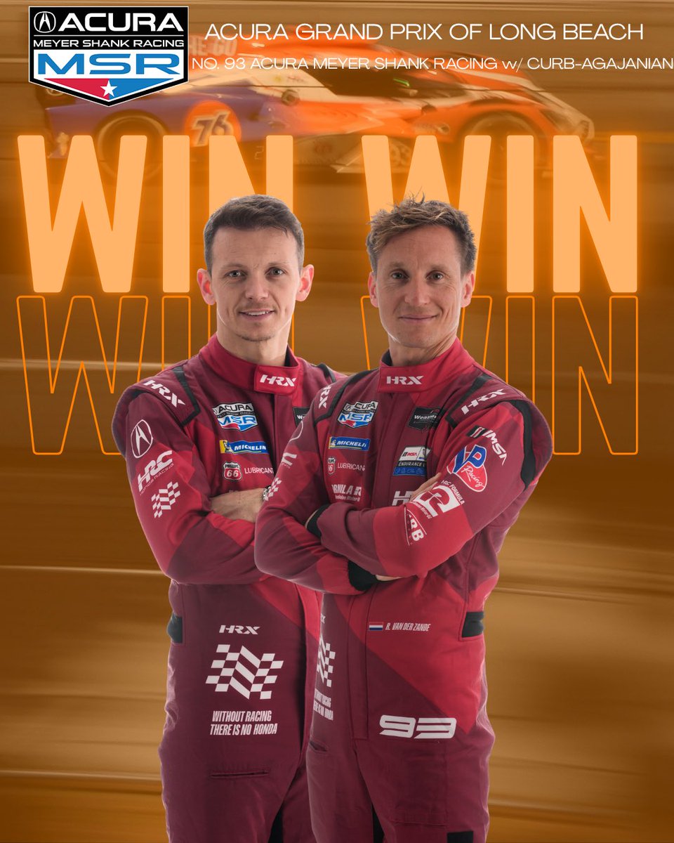 MeyerShankRac's tweet image. #IMSA

Acura Meyer Shank Racing takes the checkered flag and the overall win at the Acura Grand Prix of Long Beach for the first time!

Renger van der Zande and Nick Yelloly are victorious!

#AGPLB // #Acura // #IMSAjp