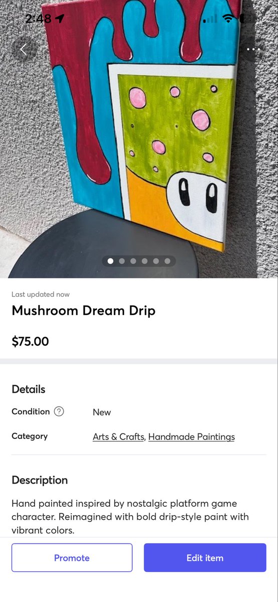 JSSB8BY's tweet photo. If you have #Mercari I will be posting my paintings on there. I am a beginner so bear with me yall lol!!!! https://t.co/f8y0KdqLUB