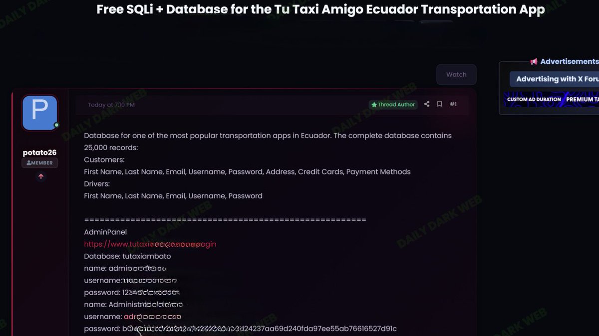 Dark Web Intelligence tweet media