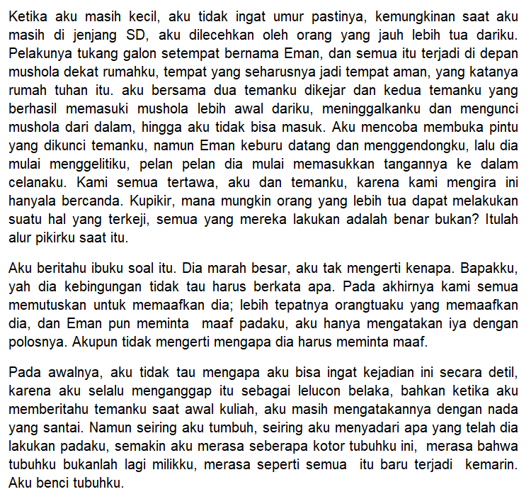 leafadila's tweet photo. TW: Child Molestation, Suicidal Ideation

aku minta maaf jika kata kataku terdengar cringe, aku hanya ingin mengutarakan perasaanku saat ini 🥀 https://t.co/OPMxd68lMa