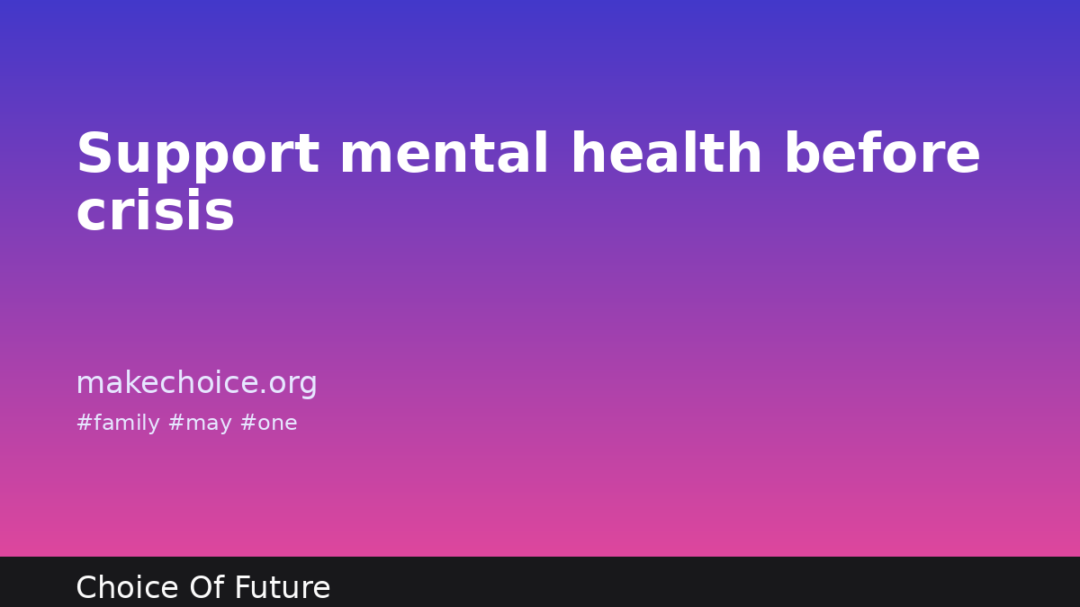 makechoiceorg's tweet image. A family may be one hard day away from crisis. Your tax-deductible donation keeps free mental health support available: makechoice.org/donate #family #may #one
