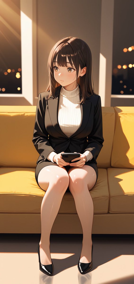 illust_gallery's tweet image. 残業あとの、ふたりだけの内緒の時間。
「…まだ、帰したくないな」

眼鏡の奥に隠した、彼女の本音に触れてみませんか？
柔らかな日差しと、解かれたスーツのギャップがたまりません。

#AIart #AIイラスト #OL #眼鏡女子