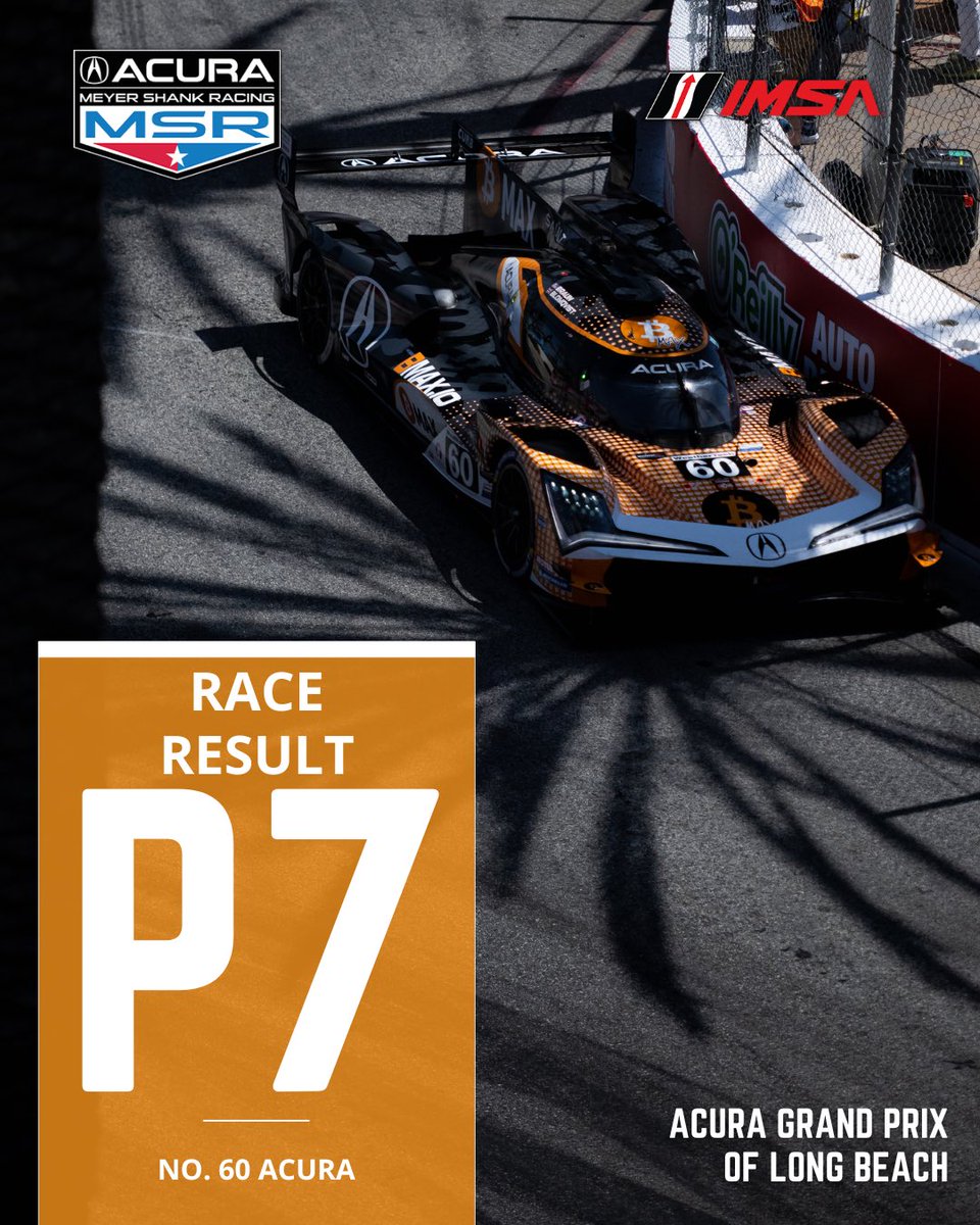 MeyerShankRac's tweet photo. Tom Blomqvist and Colin Braun bring home the No. 60 P7 after having to start from the rear. https://t.co/ZBVrHwOLwK
