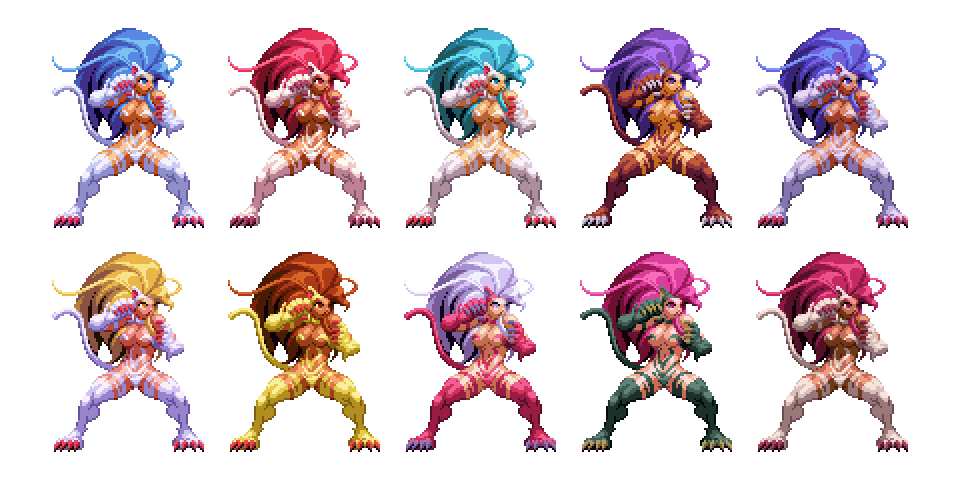 C73706559's tweet image. ฅ•ω•ฅ

#ドット絵 #pixelart
#Darkstalkers #KOF #THEKINGOFFIGHTERS