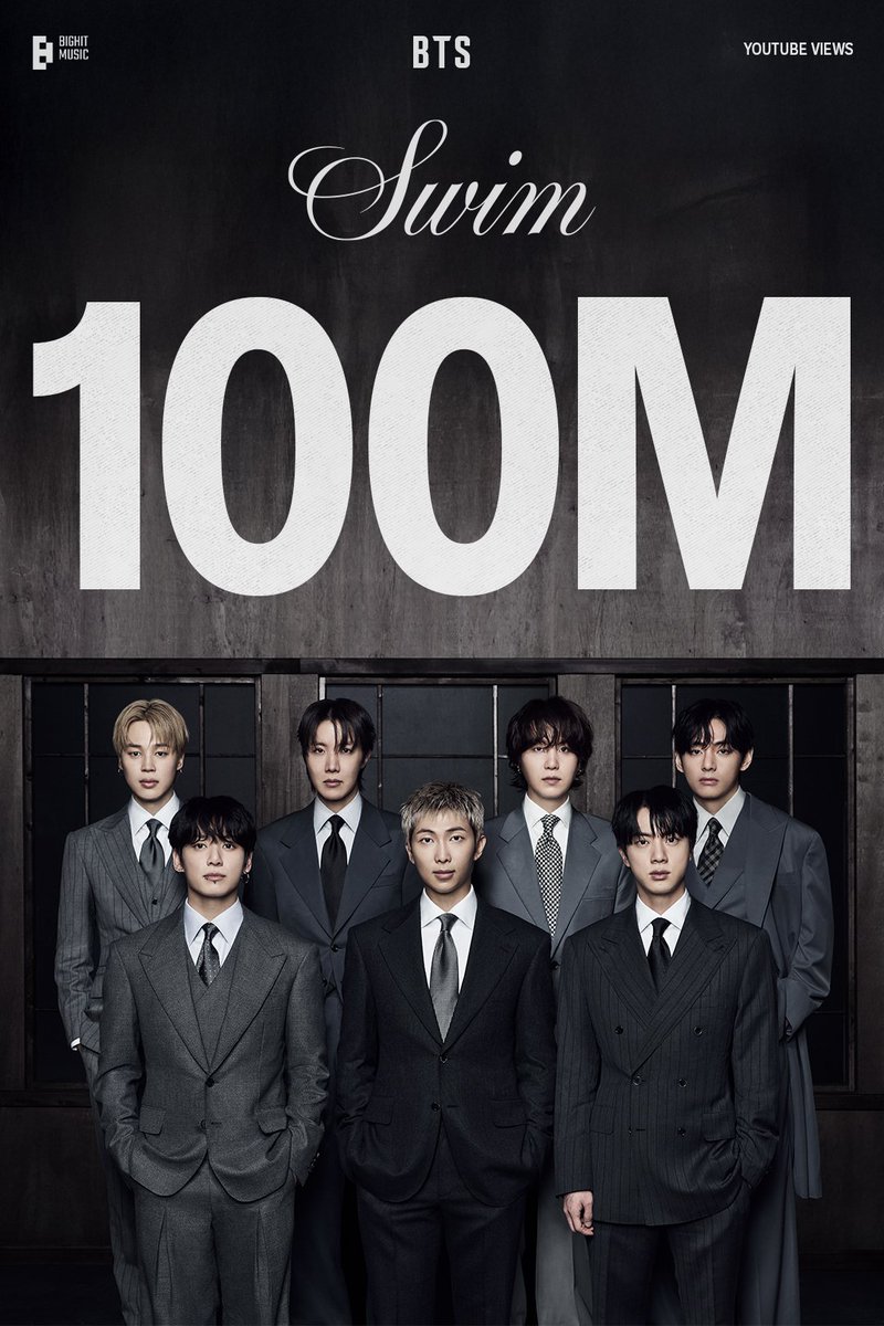 BB_Votaciones's tweet photo. INFO📈
@BTS_twt
El video musical “SWIM” ha superado 100 MILLONES de vistas en YouTube y cuenta con +6.3M de likes 🔥
🔗https://t.co/EZL8XCbjAe
#SWIM100M #BTS #방탄소년단 #ARIRANG_SWIM https://t.co/rp4ITpwcYK