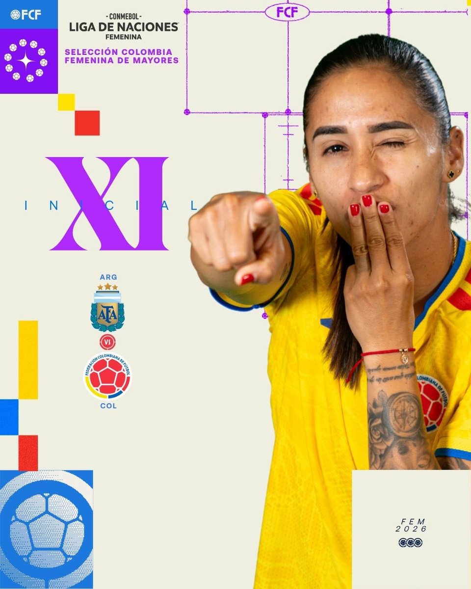 FCFSeleccionCol's tweet image. 🚨 𝗧𝗜𝗧𝗨𝗟𝗔𝗥

Así formará nuestra Selección Colombia para enfrentar a 🇦🇷 en la Fecha 7 de la CONMEBOL Liga de Naciones 

#LaSeleNosUne🇨🇴