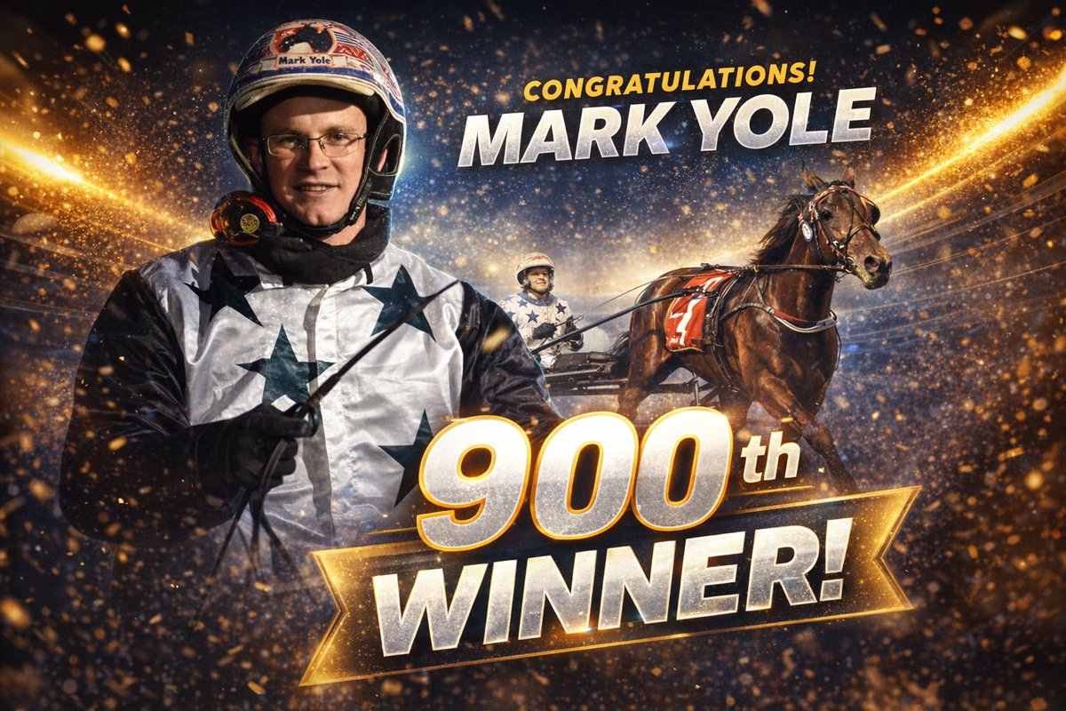ASBAAust's tweet photo. Mark Yole bought up his 900th winner when he steered MILLYCENT to victory in Hobart on Friday. https://t.co/cMqAyaXcuB