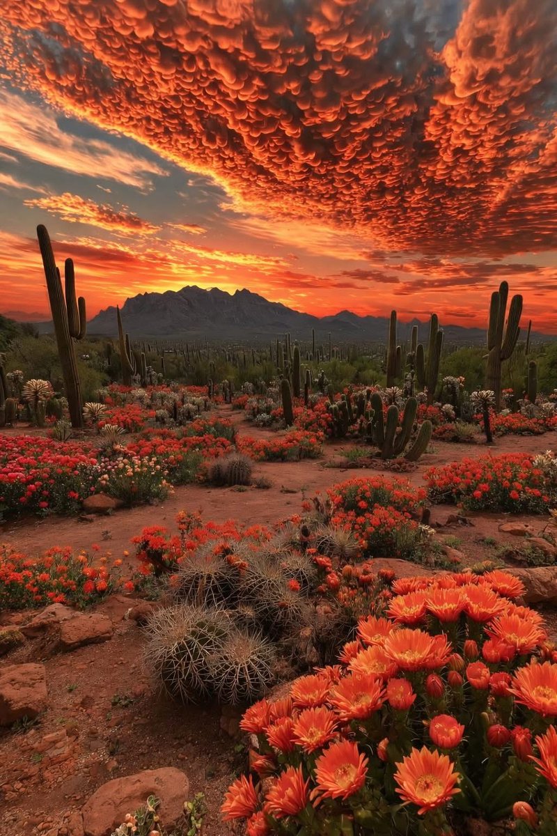 mshafqat72's tweet image. The golden stillness of the Sonoran Desert. Where towering cacti stand like silent guardians and every sunset paints the sky with fire and peace 🌵🌅✨
#SonoranDesert #Arizona #NatureBeauty #DesertVibes