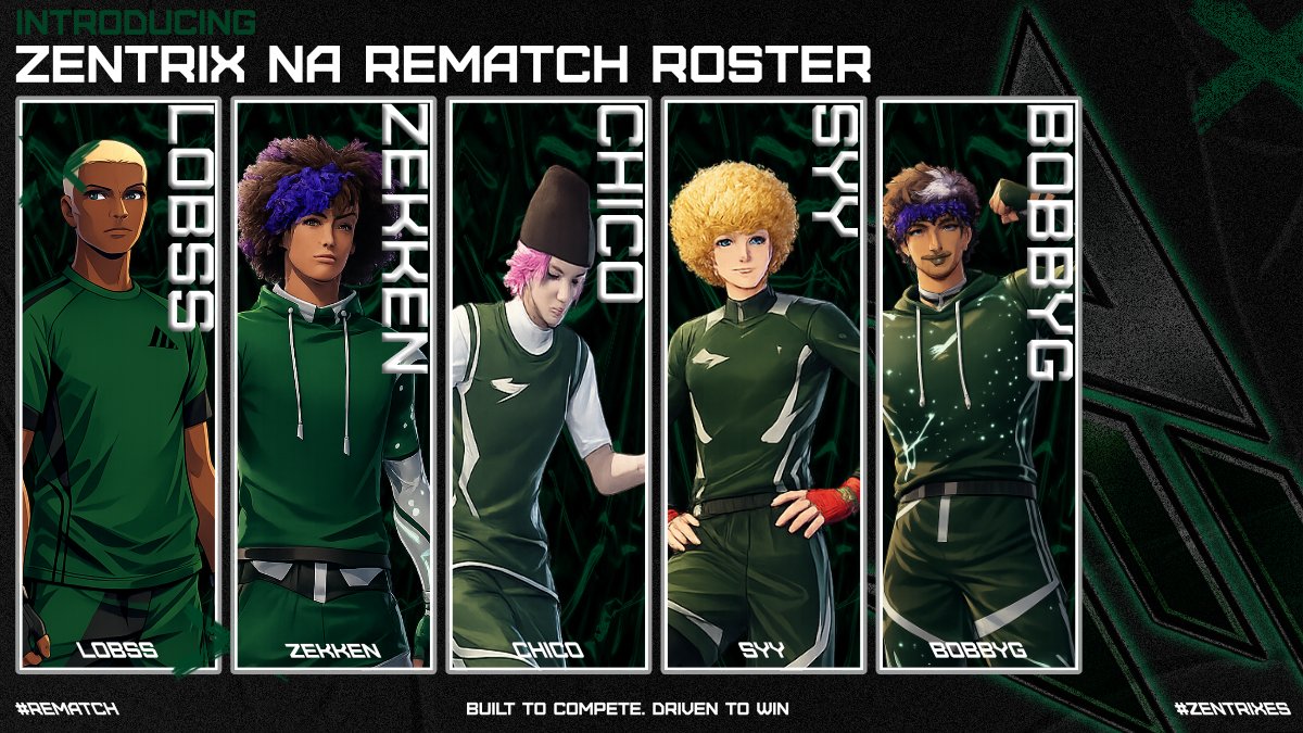 KronyxES's tweet photo. INTRODUCING YOUR ZENTRIX NA REMATCH ROSTER 🚨

Built to compete. Driven to win.

We’re proud to welcome our newest squad to Zentrix Esports:
⚡Lobss (C)
⚡Zekken
⚡Chico
⚡Syy (C)
⚡BobbyG
This team is locked in and ready to make noise. The #rematch starts NOW.
@MajorRematch https://t.co/PfcSyZluVT