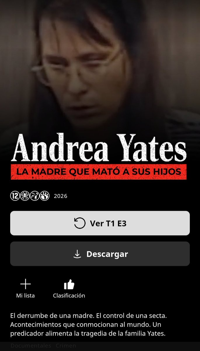 El caso de #AndreaYates muestra claramente lo mortal que puede llegar a ser la combinación de un trastorno mental con el fanatismo religioso 😕 me llamó mucho la atención la actitud del esposo 🤔 
#HBOmax