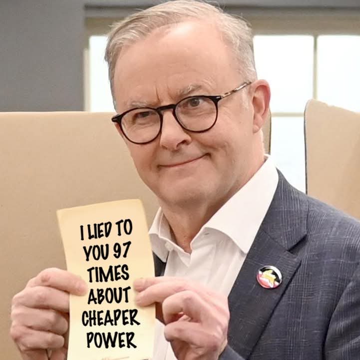 This is the same moron who, 97 times, promised $275 off your power bill

The same moron who said nhe never fell off stage

The same idiot who tells you windmills and solar panels are the cheapest form of energy

#LiarInTheLodge