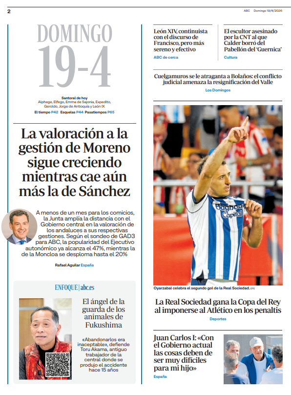 abc_es's tweet photo. La portada y la Dos de ABC. Pronto, en @abckioskoymas https://t.co/hgkayYk6A2