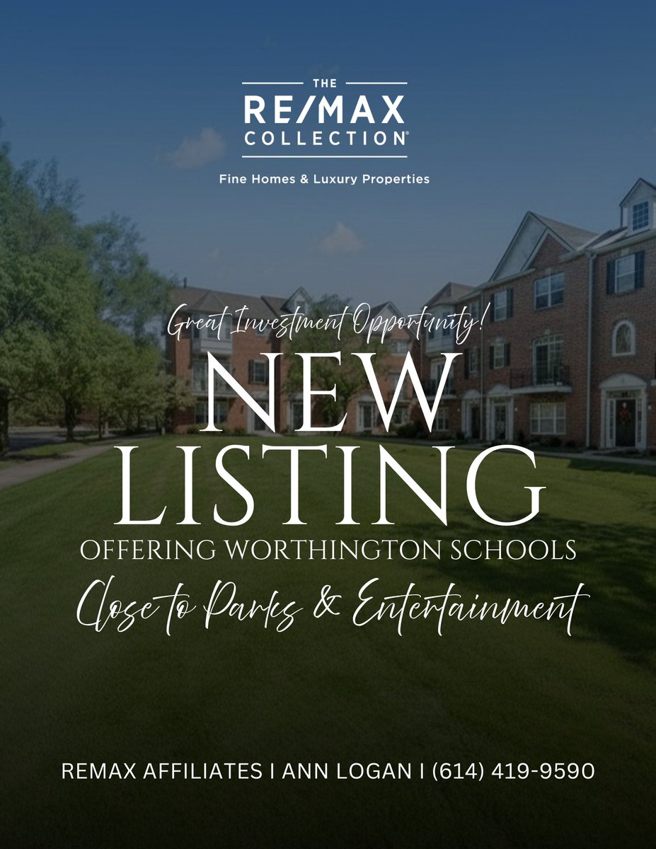 ~ 67 Highland Pointe Circle, offering Worthington Schools!

Welcome to this stunning three-story condo offering 3 bedrooms, 3 full bathrooms, and an attached two-car garage. Enjoy outdoor living with two private balconies. Great investment opportunity! 

Ann Logan, REMAX