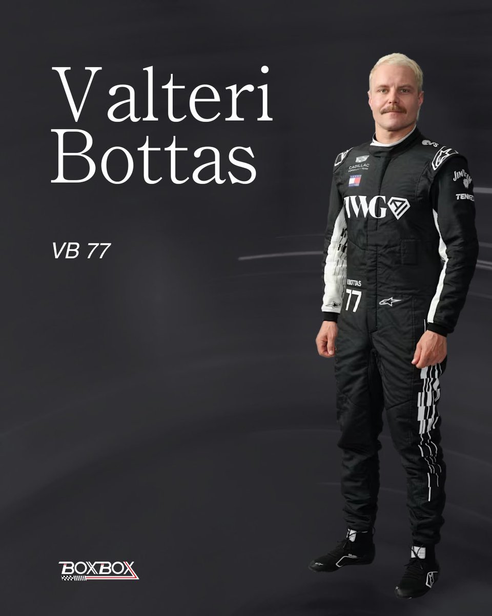 boxbox_argf1's tweet image. Equipo: Cadillac
Jefe de equipo: Graeme Lowdon
Pilotos: 🇲🇽Sergio Perez 11 - 🇫🇮Valteri Bottas

#cadillac #formula1 #f1 #boxbox